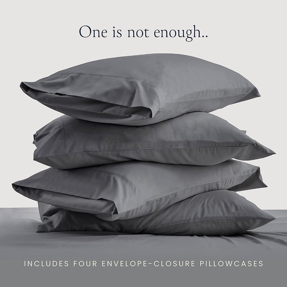 New King Size Bed Sheets Set - Silky Soft Full Sheet Set - Luxury 6 Piece Bed Sh - Picture 7 of 7